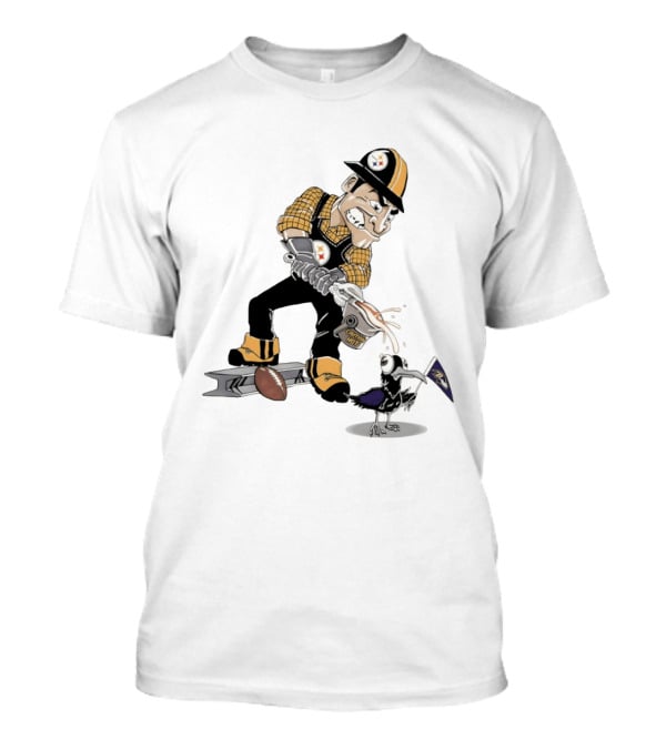 Steely McBeam Caution Hot Vs Baltimore Ravens Meme T-Shirt
