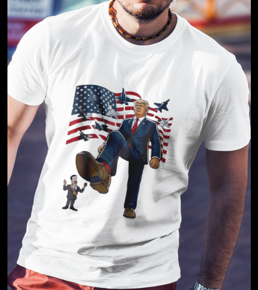 Trump Venezuela Oil Nicolas Maduro 2026 Fighter Jets American Flag T-Shirt