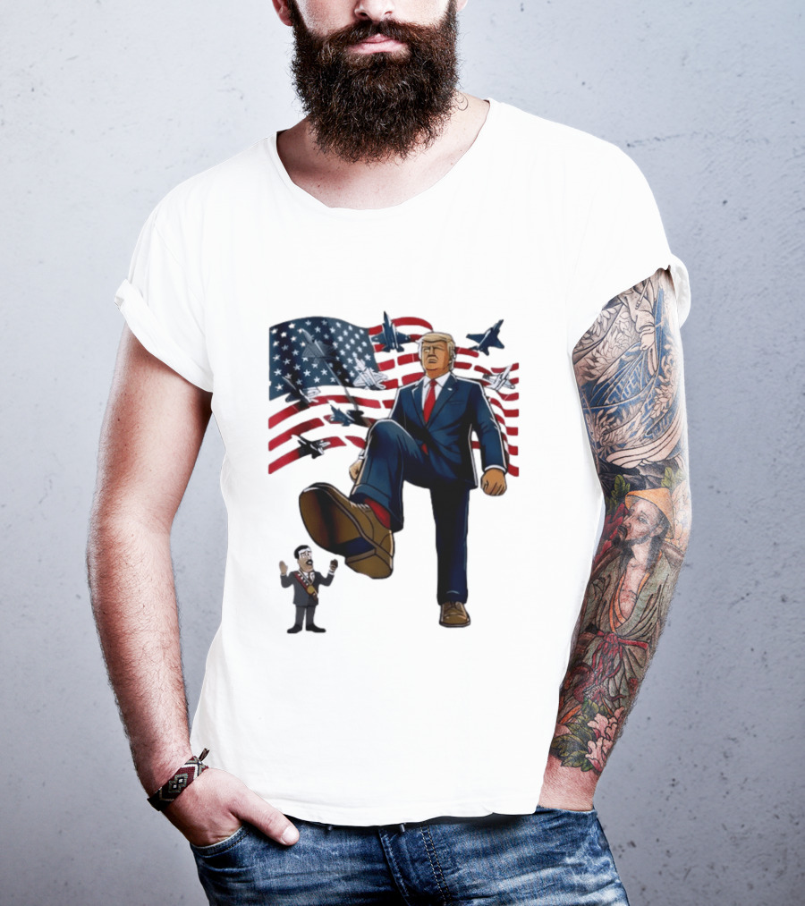 Trump Venezuela Oil Nicolas Maduro 2026 Fighter Jets American Flag T-Shirt