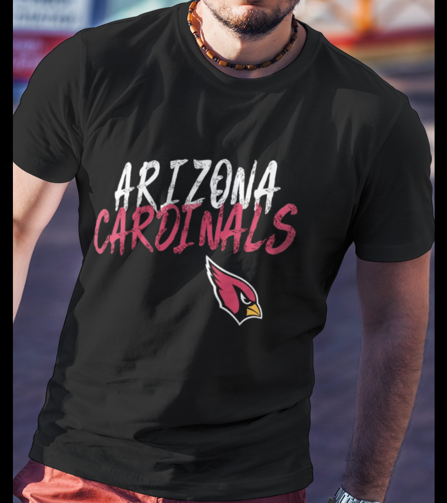Arizona Cardinals Bold Text And Iconic NFL Bird T-Shirt