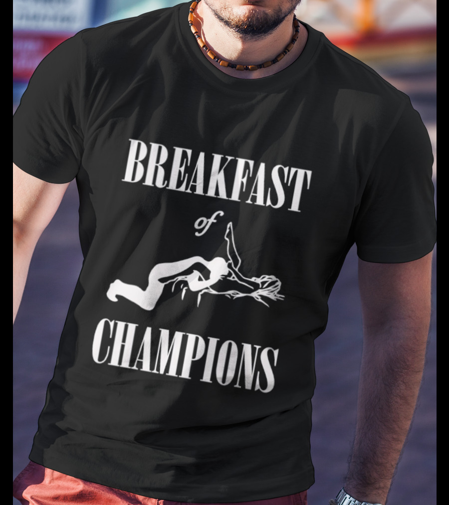 BREAKFAST OF CHAMPIONS Diving Athletic Humor T-Shirt