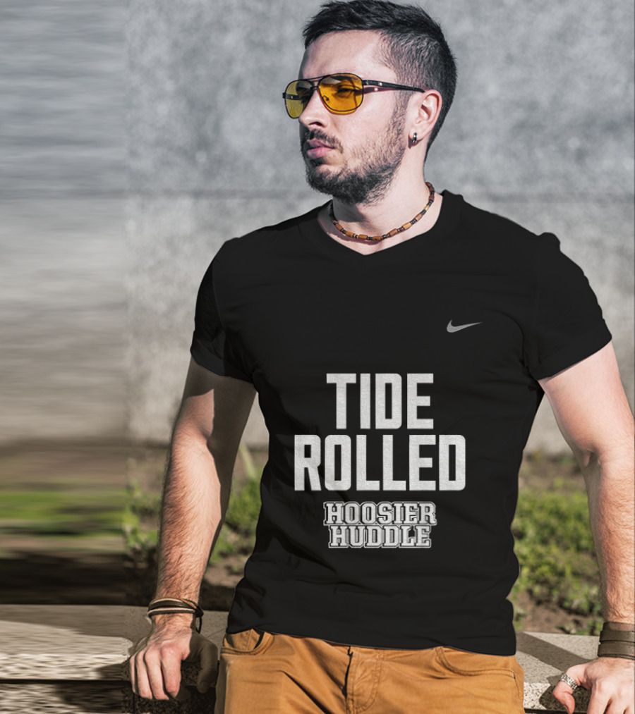 Indiana Hoosiers Football Tide Rolled Nike Hoosier Huddle 2026 T-Shirt