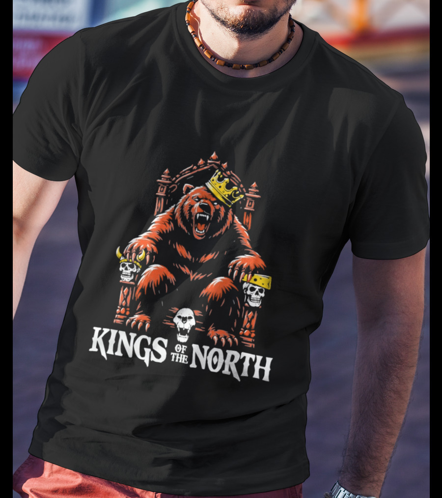 Chicago Bears Kings Of The North Bear Crowned Throne T-Shirt