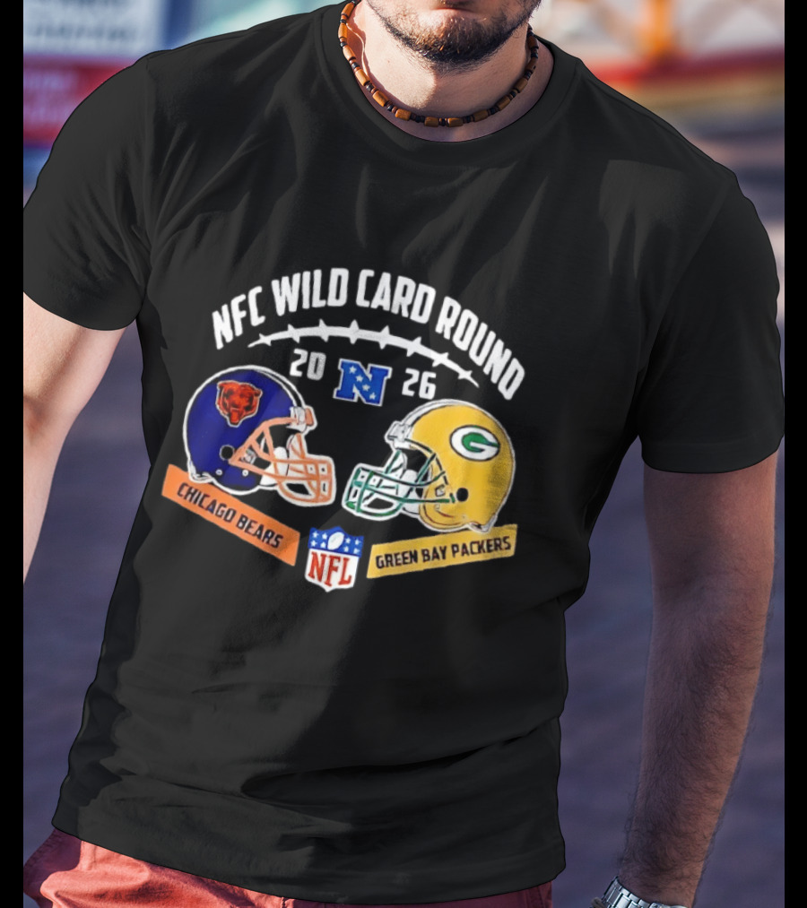 NFC Wild Card Round 2026 Chicago Bears Vs Green Bay Packers NFL Helmet Matchup T-Shirt
