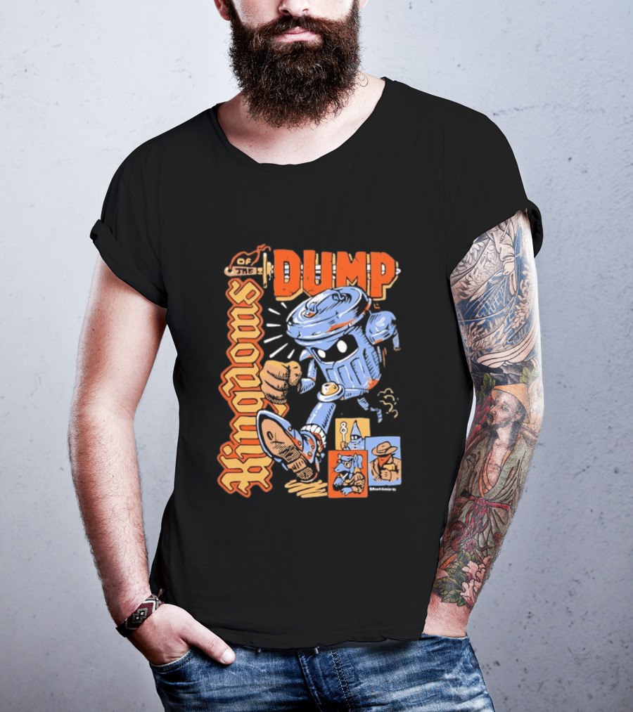 Kingdoms Of The Dump Cartoon Trash Can Character Fighting Adventure T-Shirt