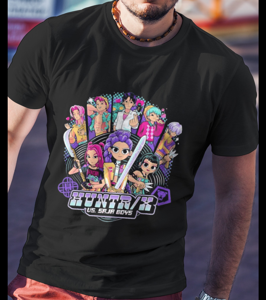 HUNTR/K Vs Saja Boys KPop Demon Hunters Style Scott Pilgrim Vs The World T-Shirt