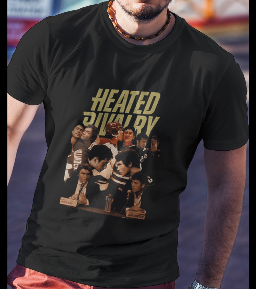 Heated Rivalry Shane Hollander Ilya Rozanov Vintage Hockey Scene T-Shirt