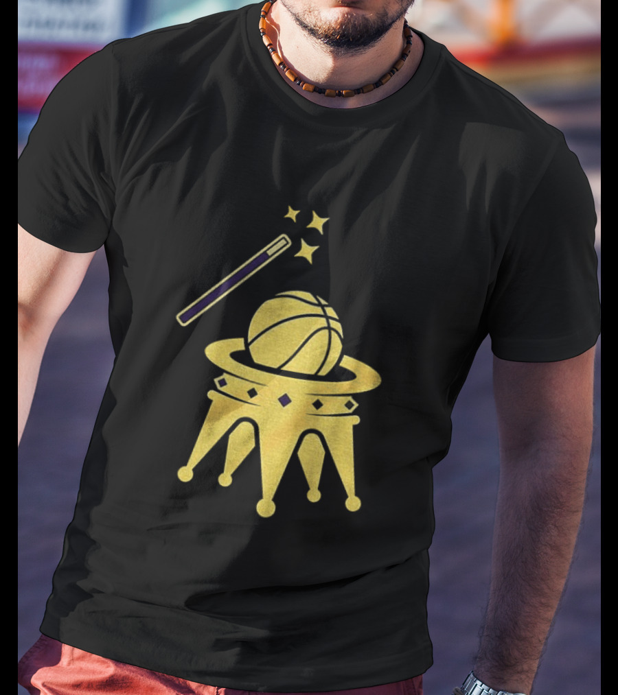 LeBron James Los Angeles Lakers Basketball King James Vintage Magic Wand Crown T-Shirt