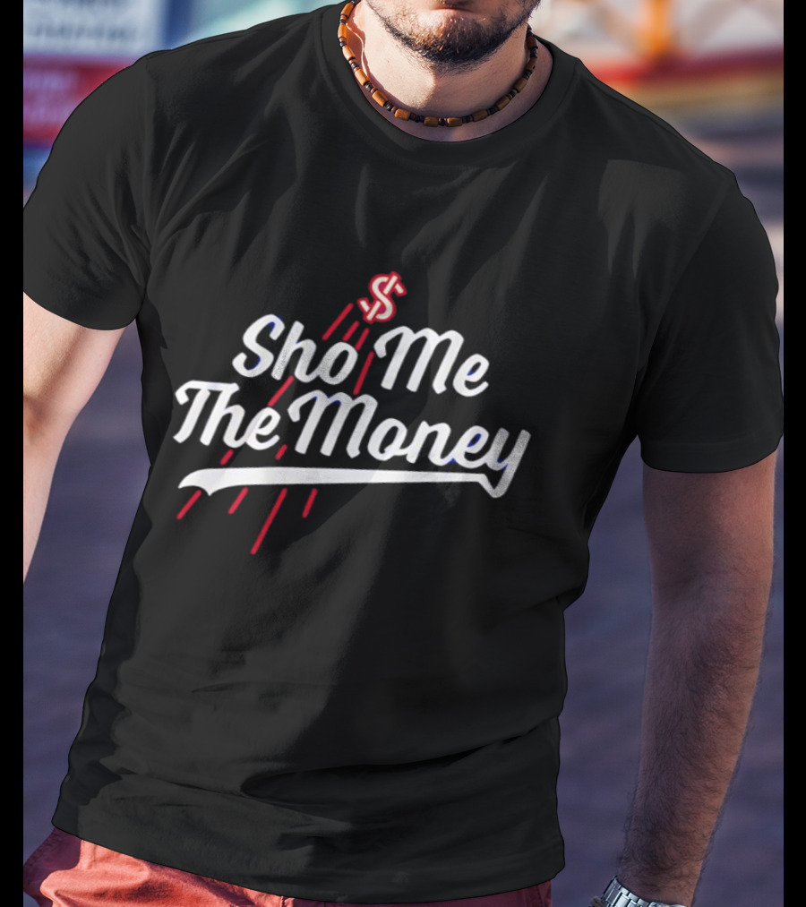 Shohei Ohtani Sho Me The Money Los Angeles Dodgers Dollar Sign T-Shirt
