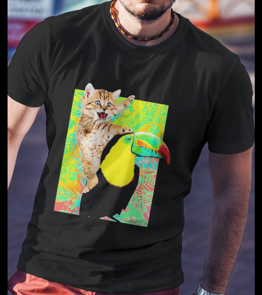 Liv And Maddie Joey Rooney Cat Toucan Ride Vibrant Animal Adventure T-Shirt