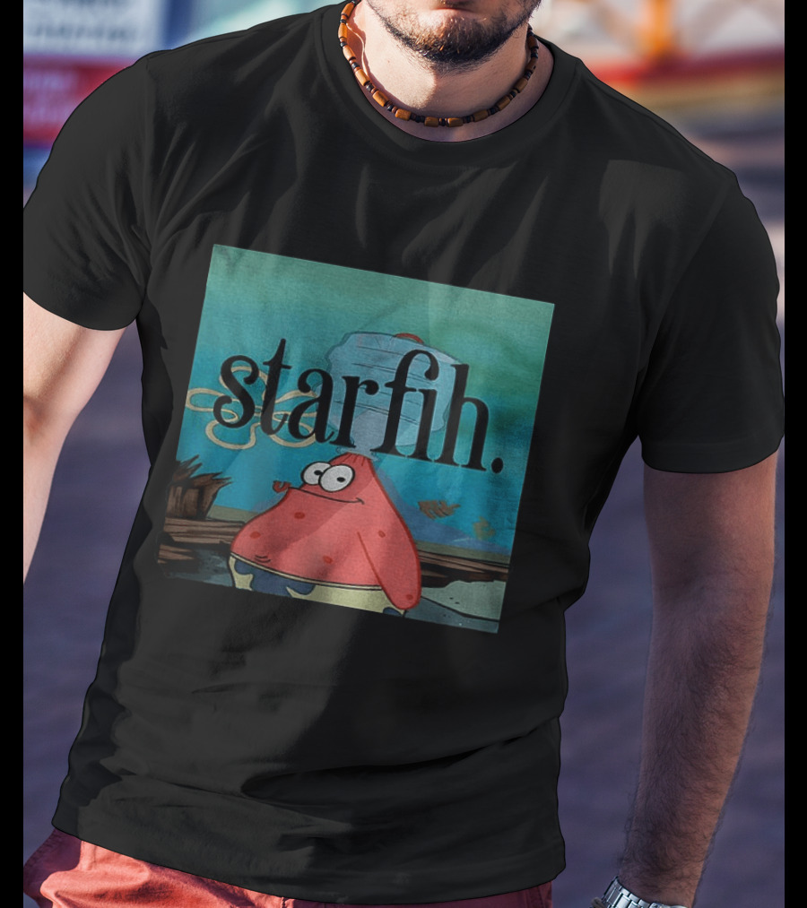 Starfih Meme Character Underwater Scene T-Shirt