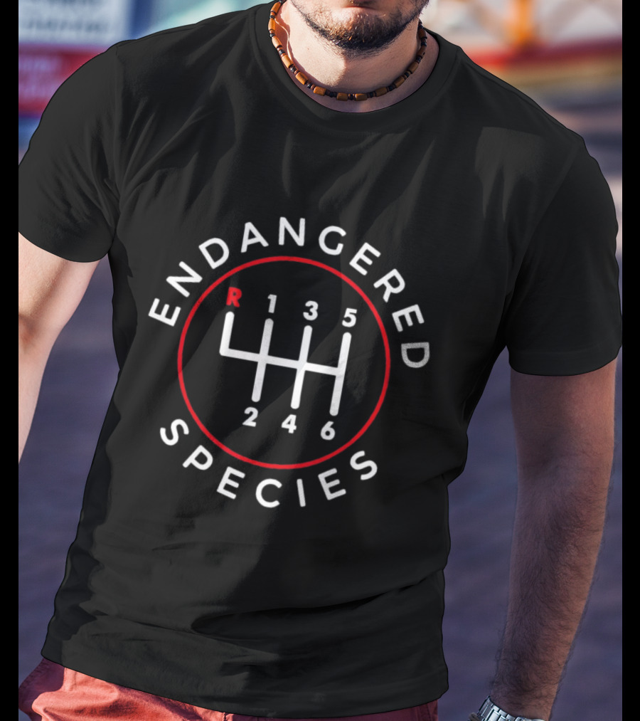 Endangered Species Manual Gear Shift T-Shirt
