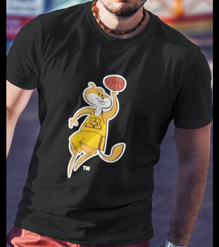 Minnesota Gophers Basketball Mascot Slam Dunk T-Shirt
