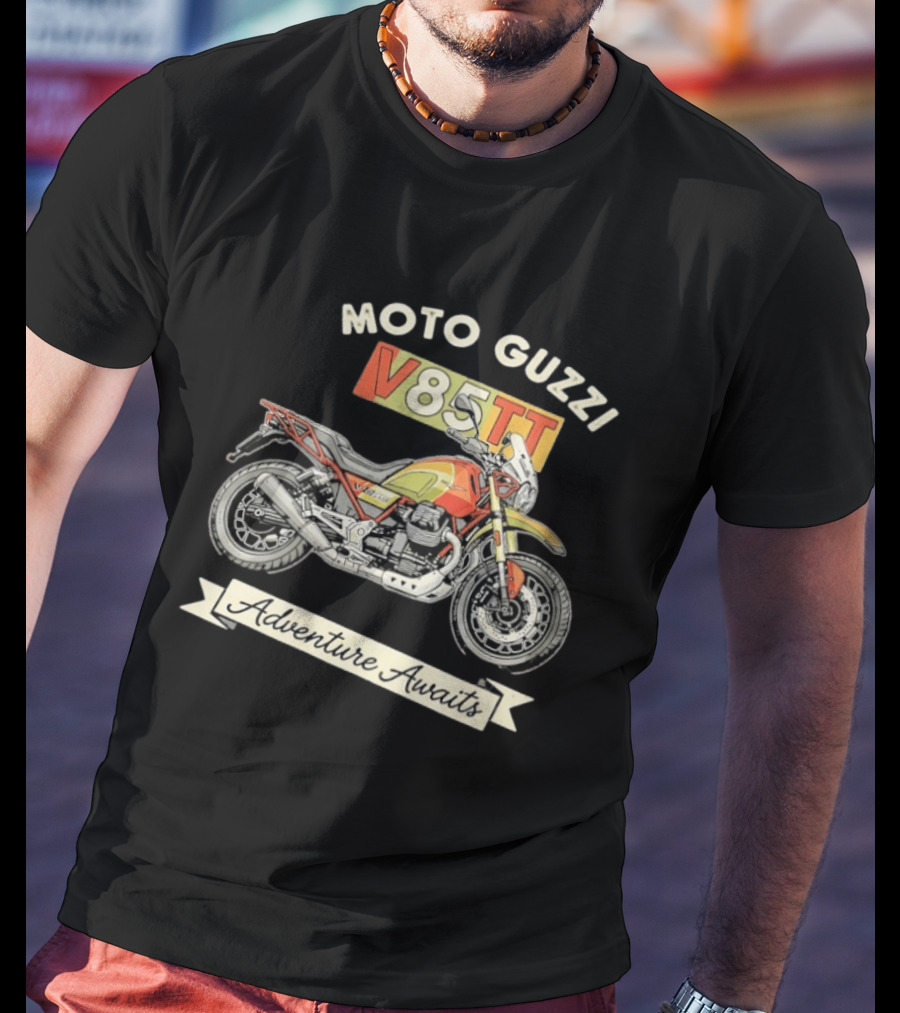 Moto Guzzi V85TT Adventure Awaits T-Shirt