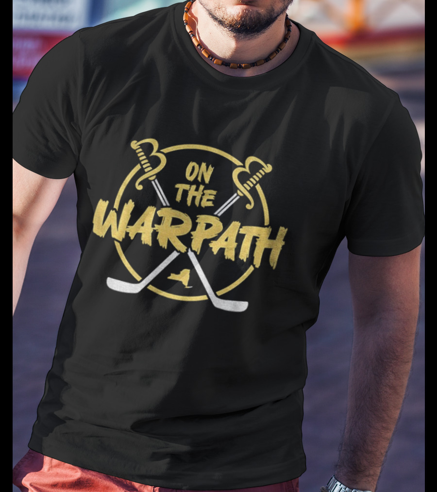 On The Warpath Buffalo Sabres Hockey Swords And Sticks T-Shirt