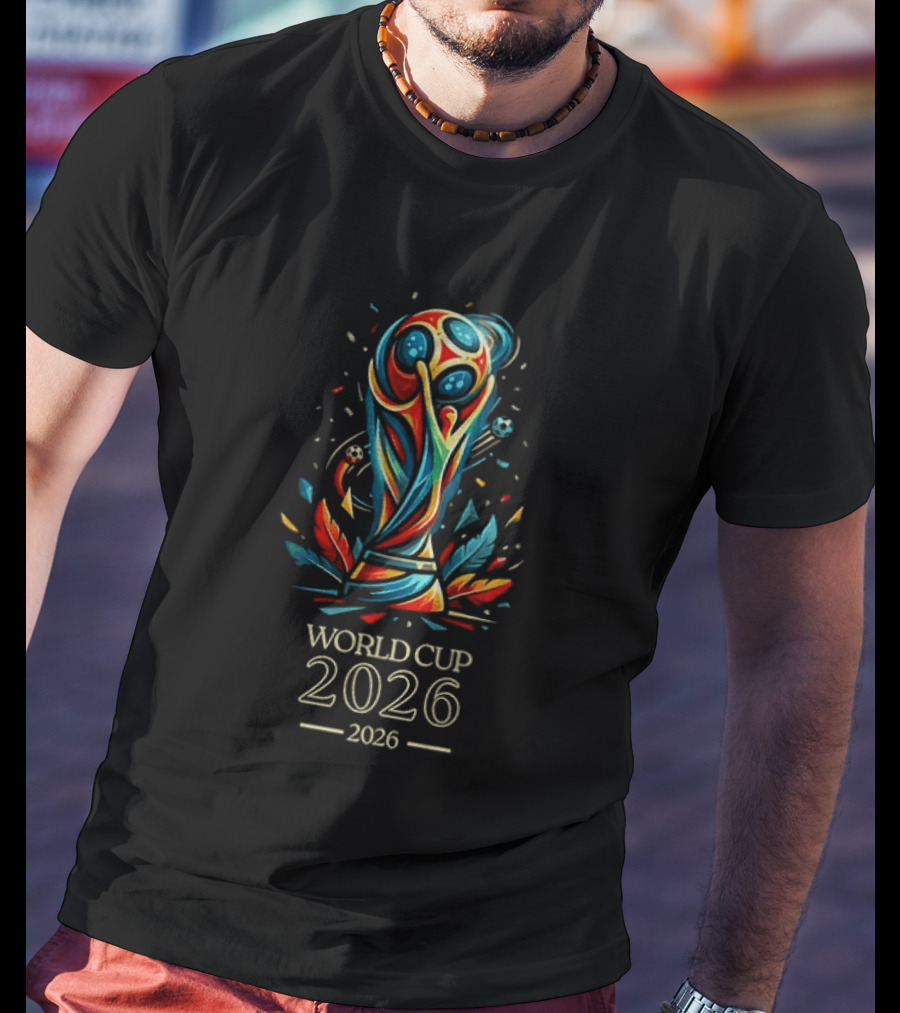 World Cup 2026 USA Soccer Colorful Trophy T-Shirt