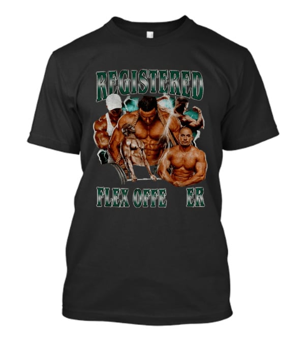 Registered Flex Offender Bodybuilding Gym Meme T-Shirt