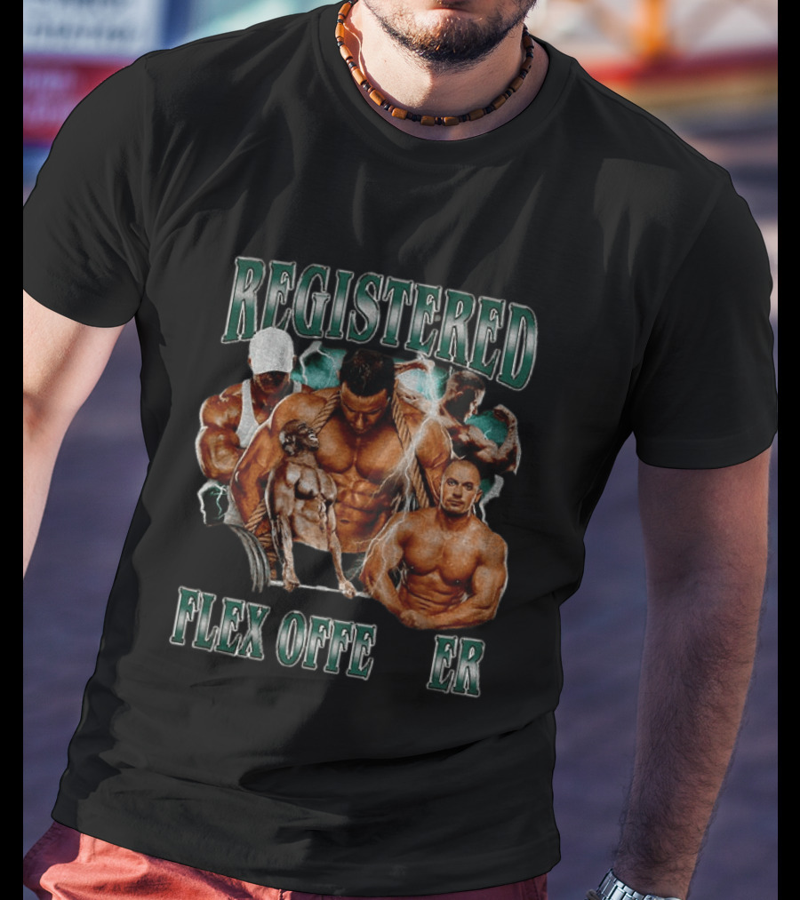 Registered Flex Offender Bodybuilding Gym Meme T-Shirt