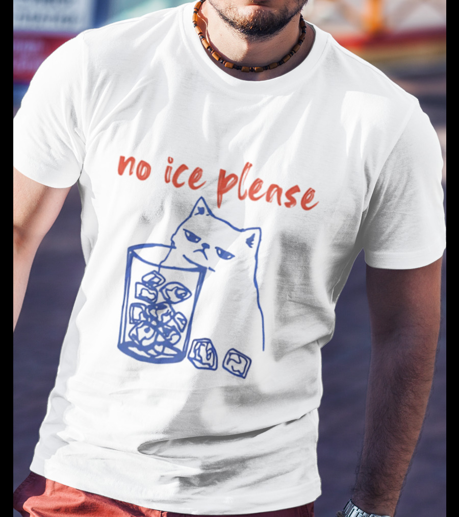 No Ice Please Cat Anti ICE Political T-Shirt