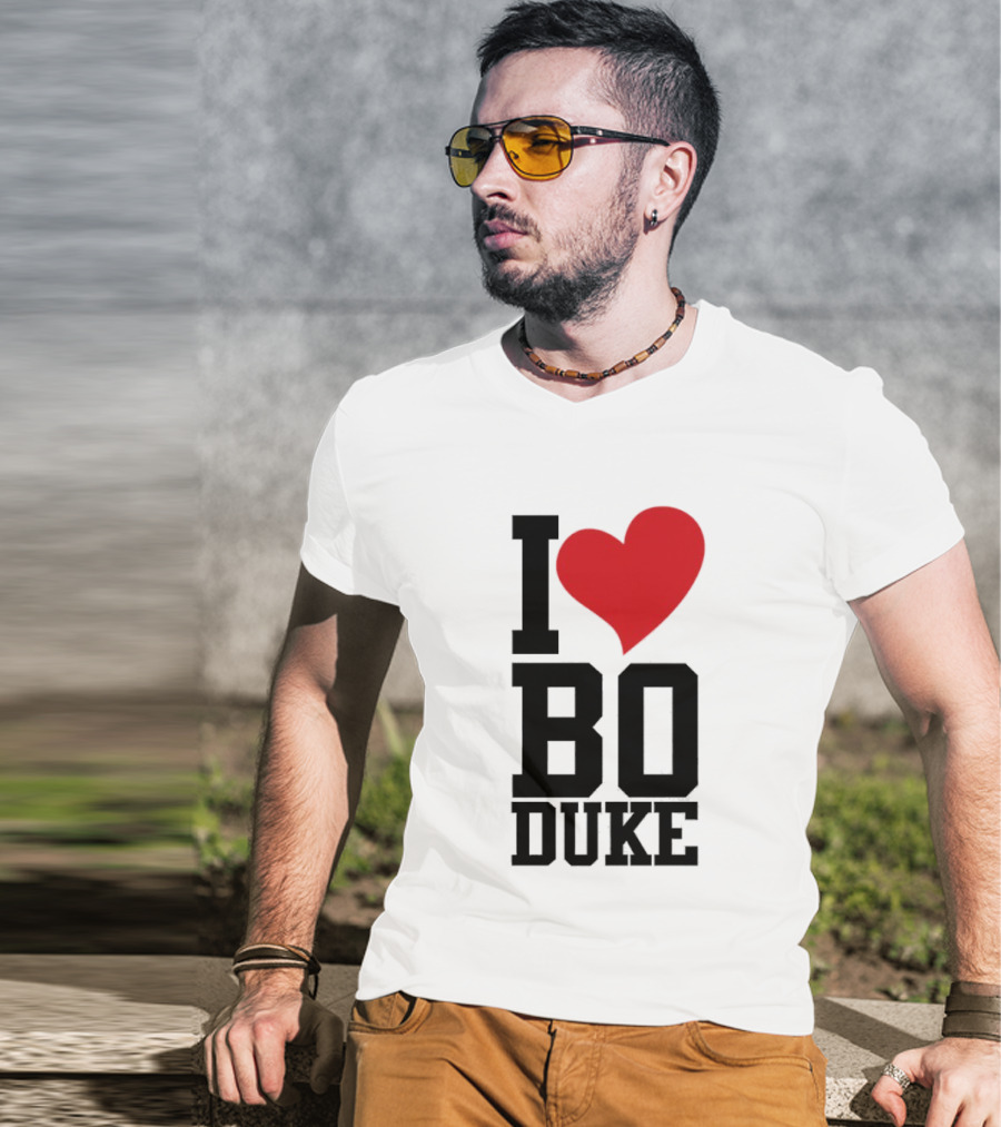 I Love Bo Duke Red Heart Classic Fan T-Shirt