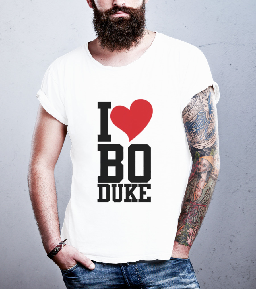 I Love Bo Duke Red Heart Classic Fan T-Shirt