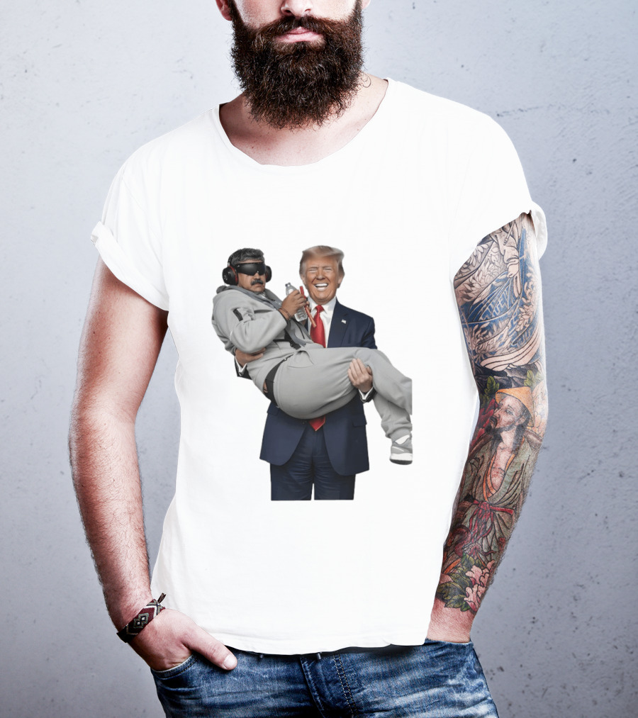 Trump Carry Maduro Satire Funny Political Humor T-Shirt