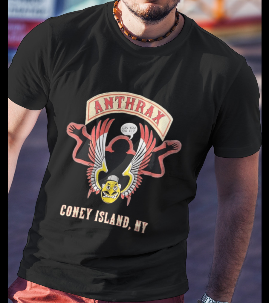 Anthrax Coney Island NY Can You Dig It Wings T-Shirt