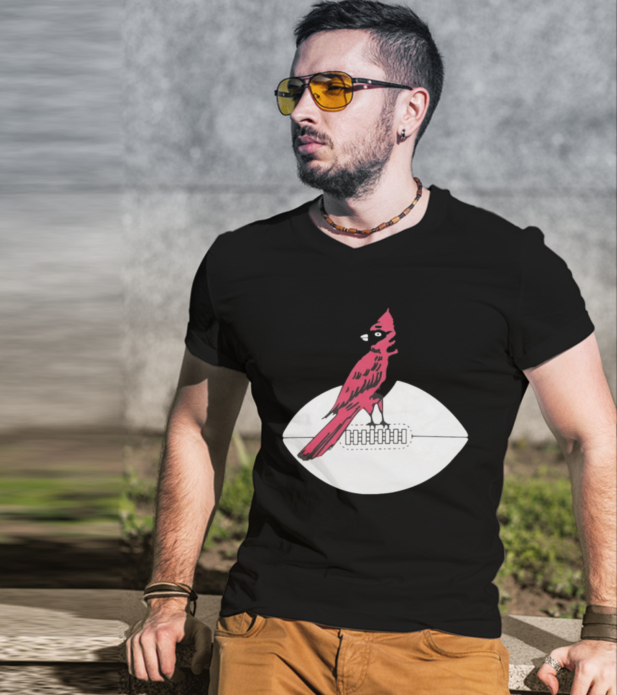 Arizona Cardinals Bird On Football T-Shirt