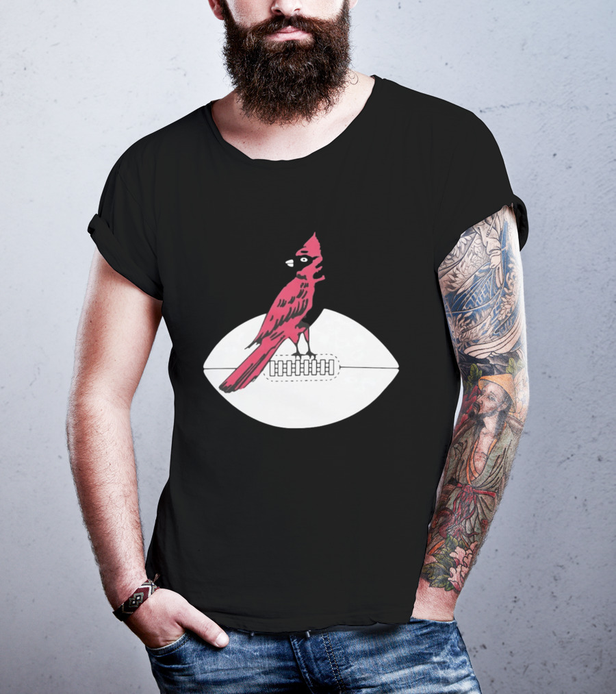 Arizona Cardinals Bird On Football T-Shirt