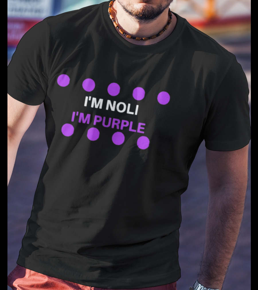 I'm Noli I'm Purple Dotted T-Shirt