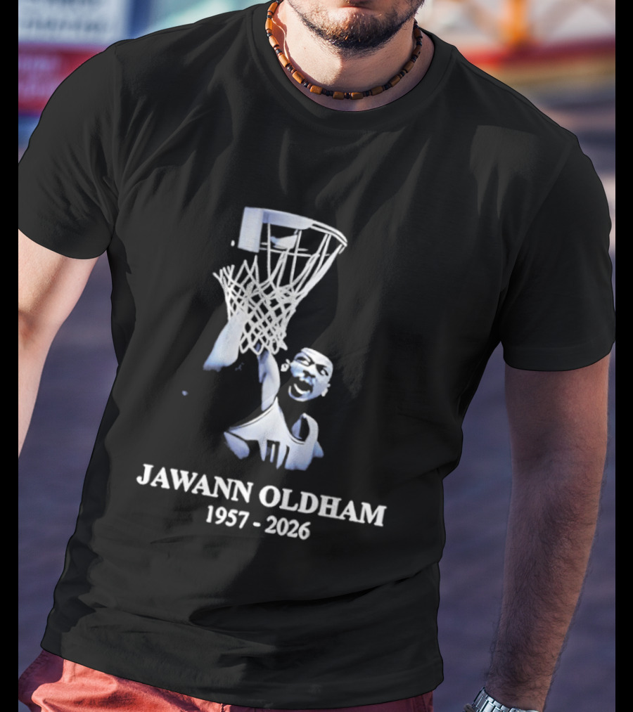 Jawann Oldham 1957 2026 Basketball Dunking T-Shirt