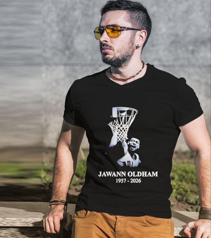 Jawann Oldham 1957 2026 Basketball Dunking T-Shirt