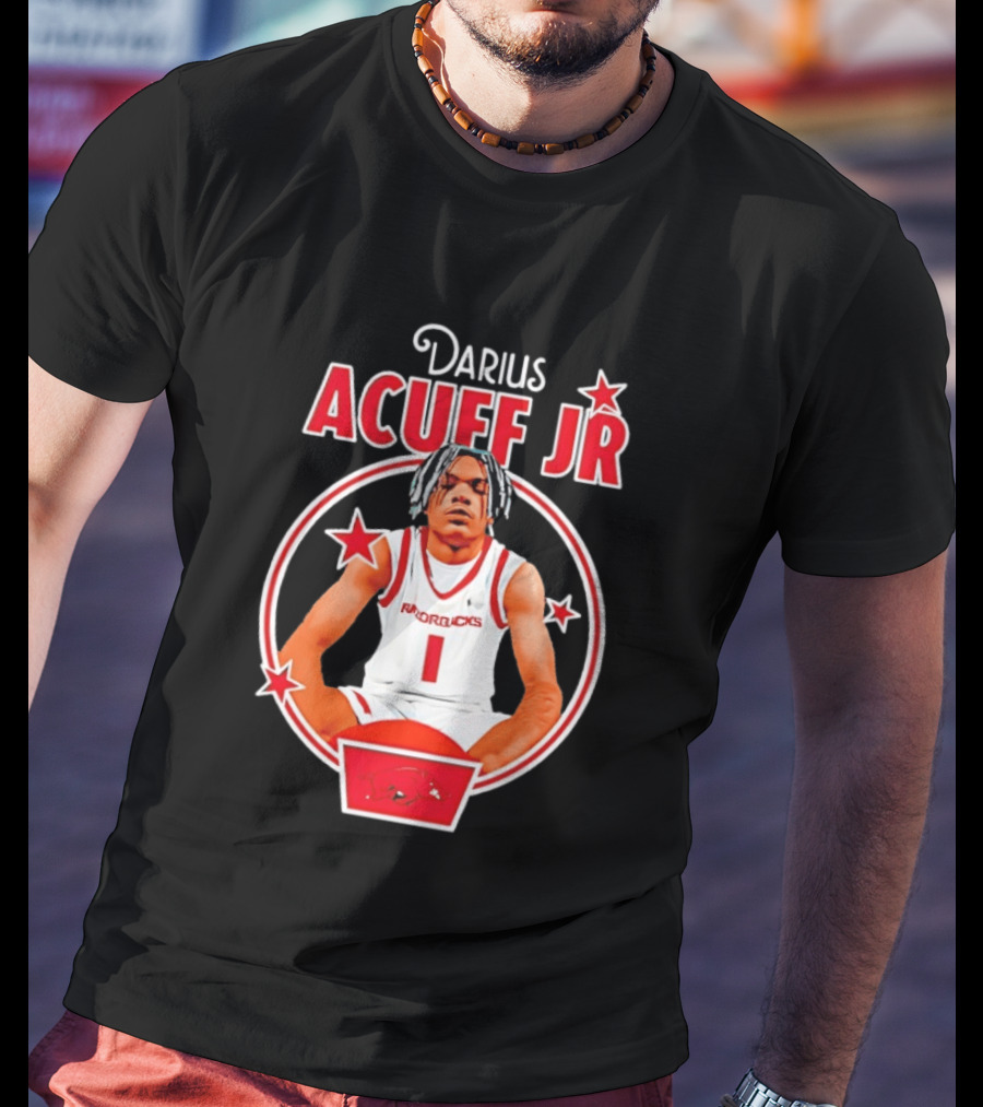 Darius Acuff Jr Arkansas Razorbacks Basketball Player Star Athlete T-Shirt