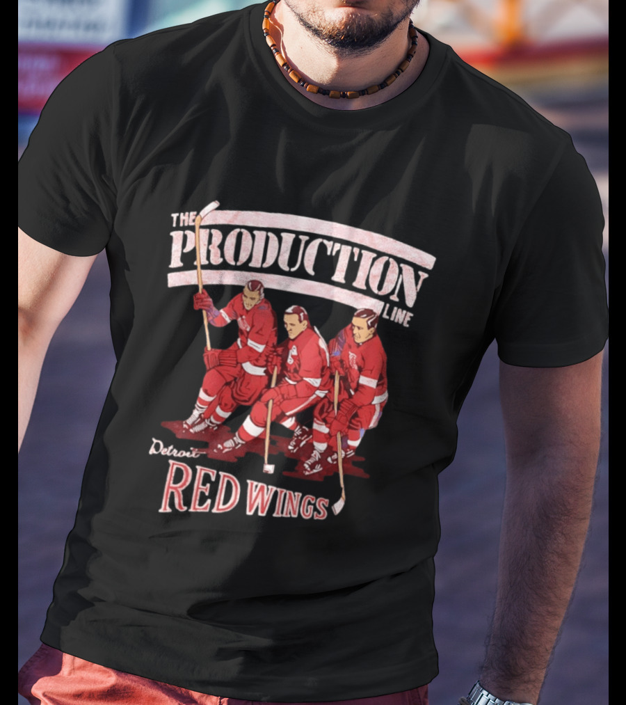 Detroit Red Wings The Production Line Hockey Legends T-Shirt