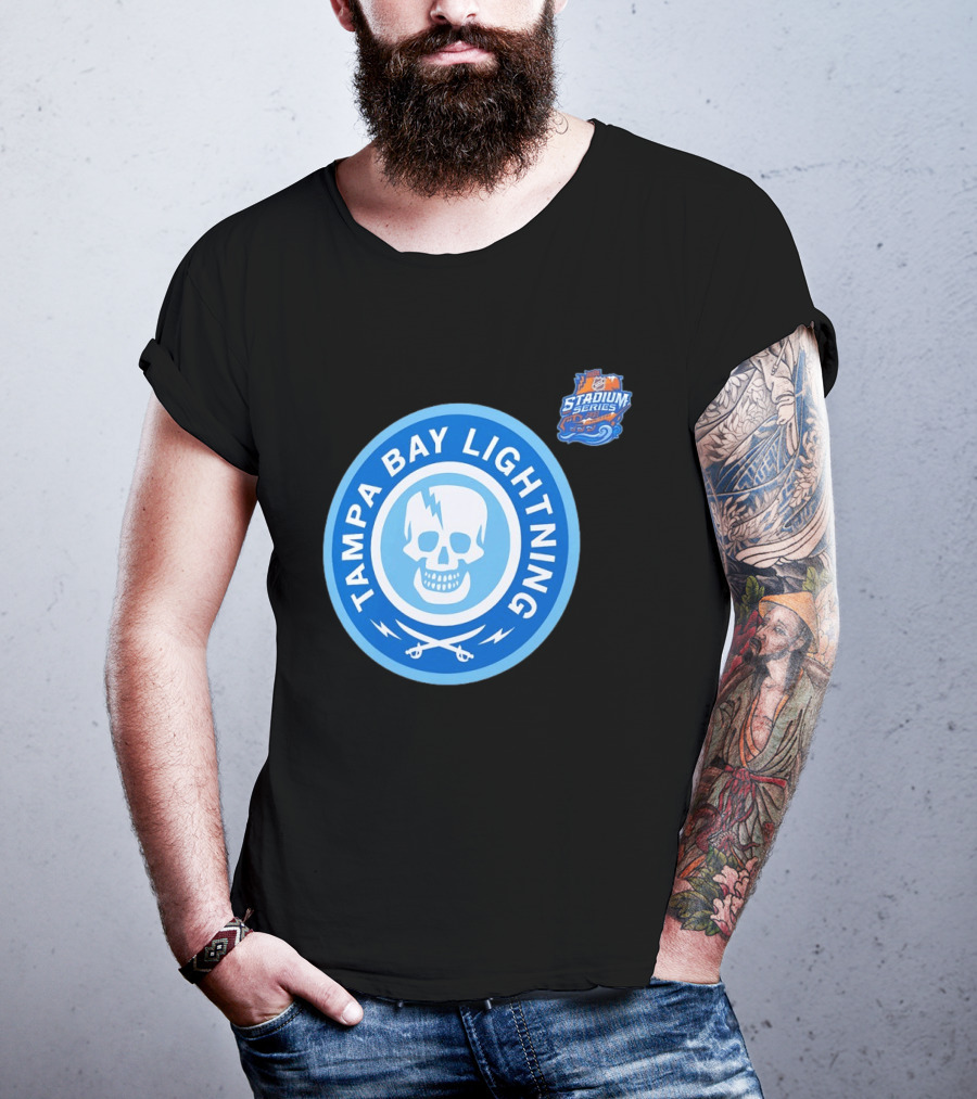 Tampa Bay Lightning Skull Circle Stadium Series T-Shirt
