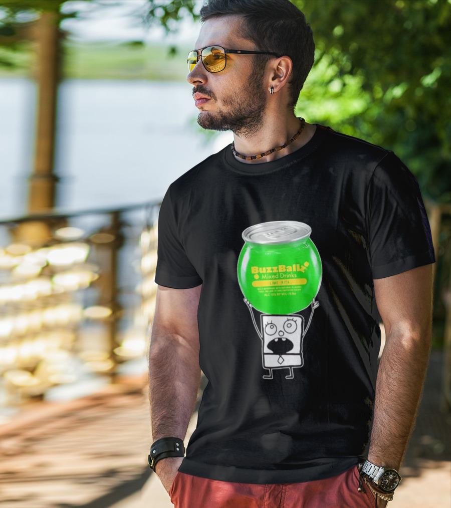 Doodlebob With BuzzBallz Lime Rita Mixed Drinks Can T-Shirt
