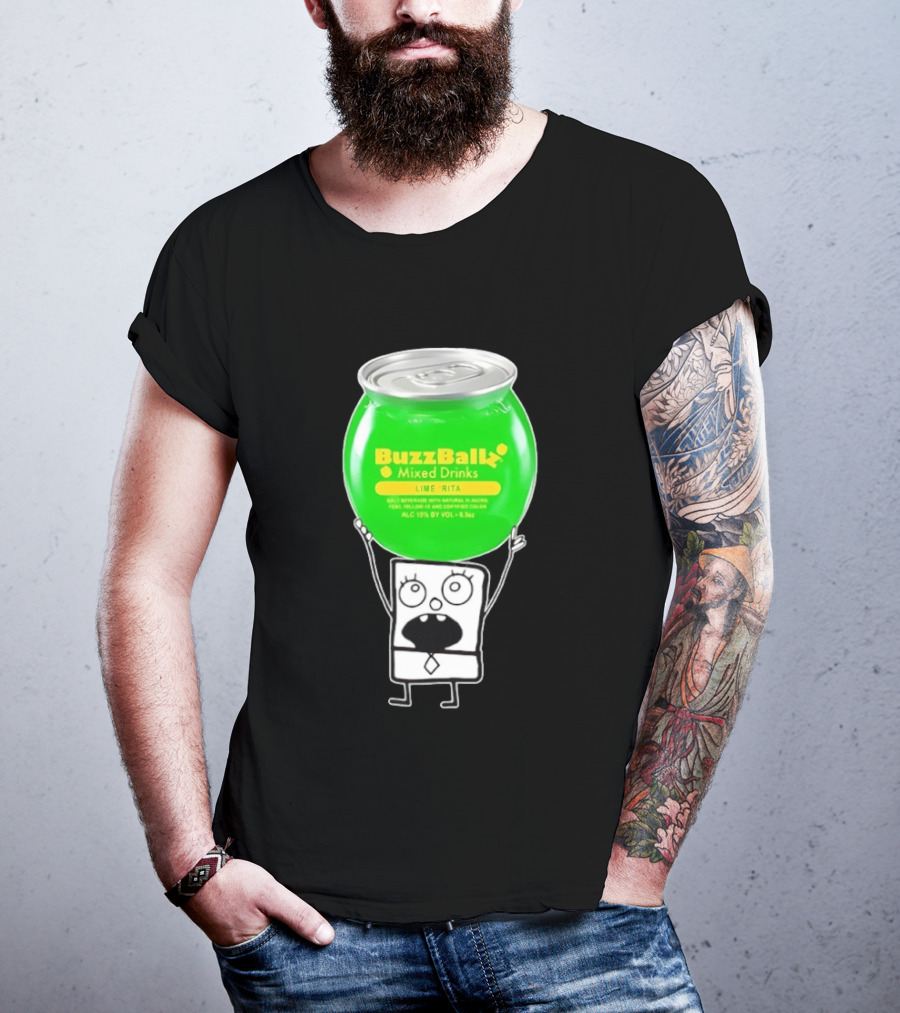 Doodlebob With BuzzBallz Lime Rita Mixed Drinks Can T-Shirt