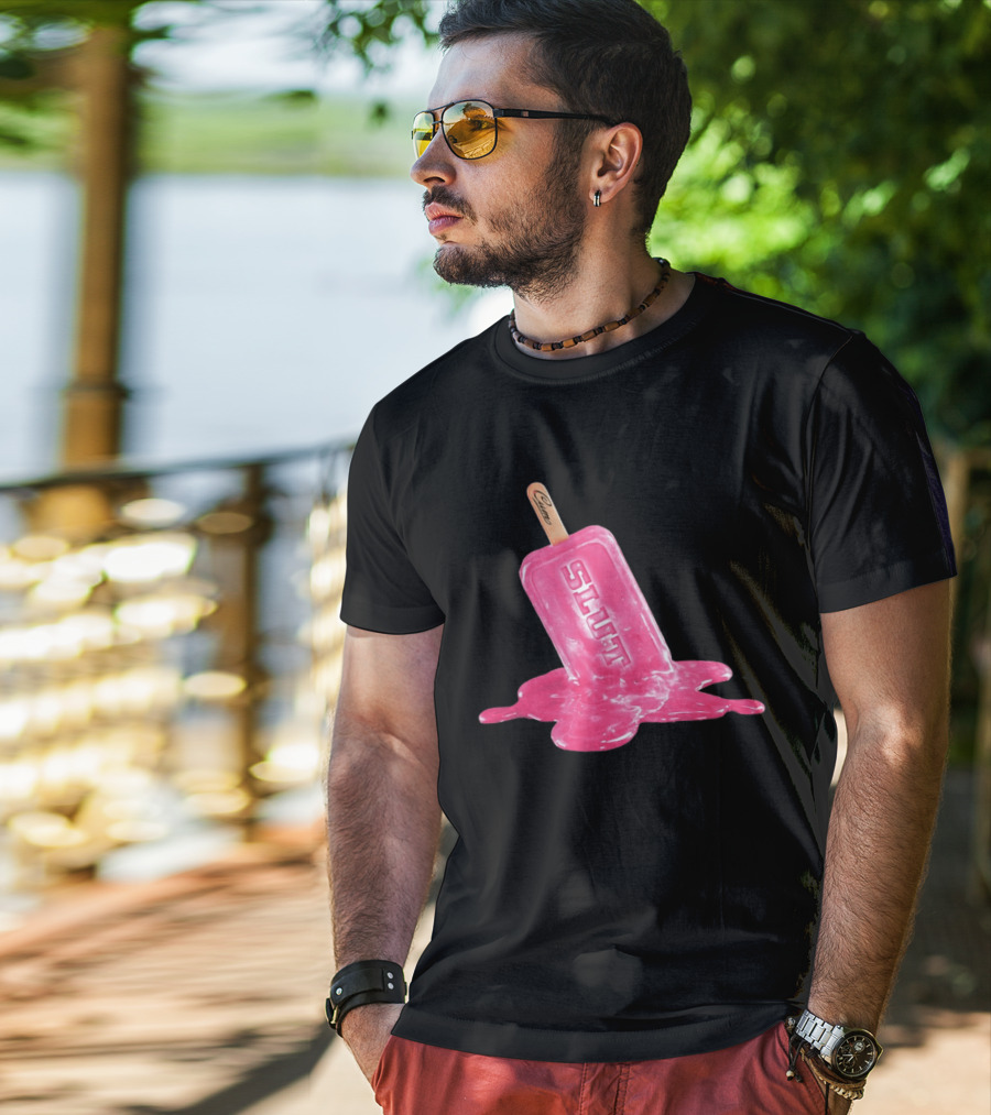 SLUT Pink Melting Ice Cream Stick T-Shirt