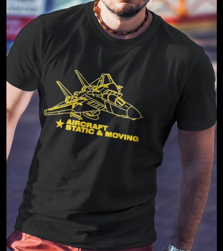 F 14 Tomcat Yellow Aircraft Static And Moving T-Shirt