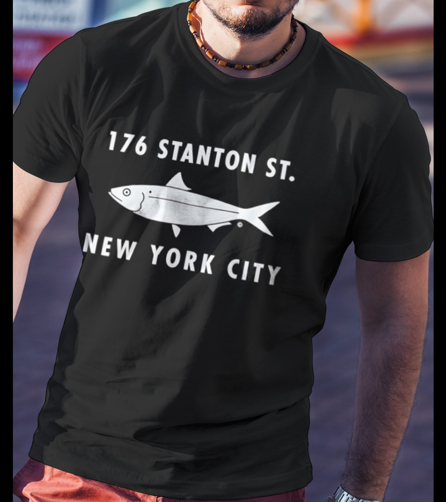 176 Stanton St Fish New York City T-Shirt