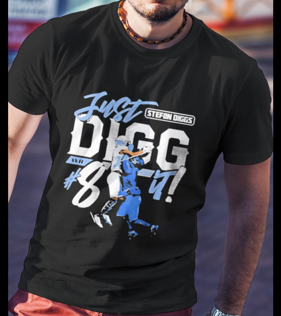 Stefon Diggs Just Digg It Number 14 Football Action T-Shirt