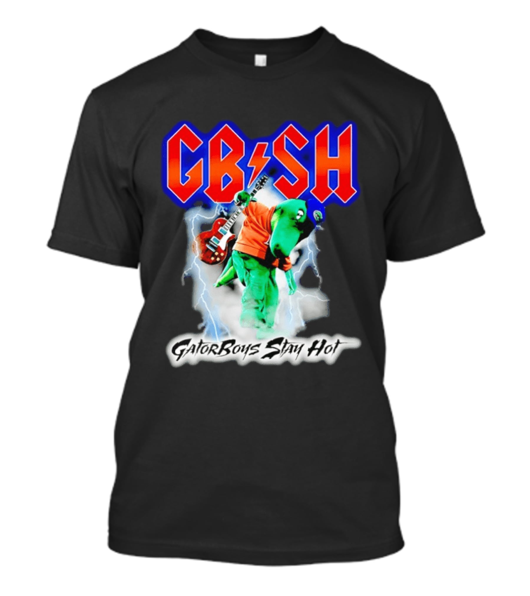 GB SH Gator Boys Stay Hot Florida Gators Electric Guitar Lightning T-Shirt