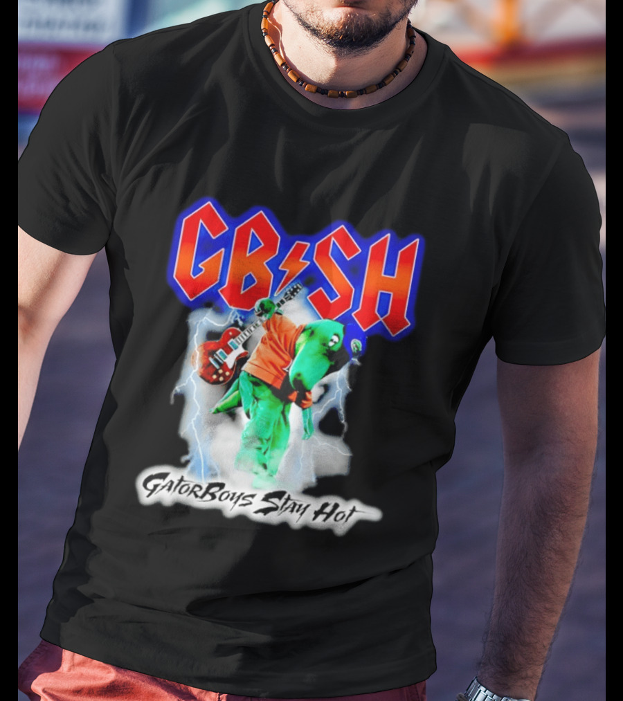 GB SH Gator Boys Stay Hot Florida Gators Electric Guitar Lightning T-Shirt