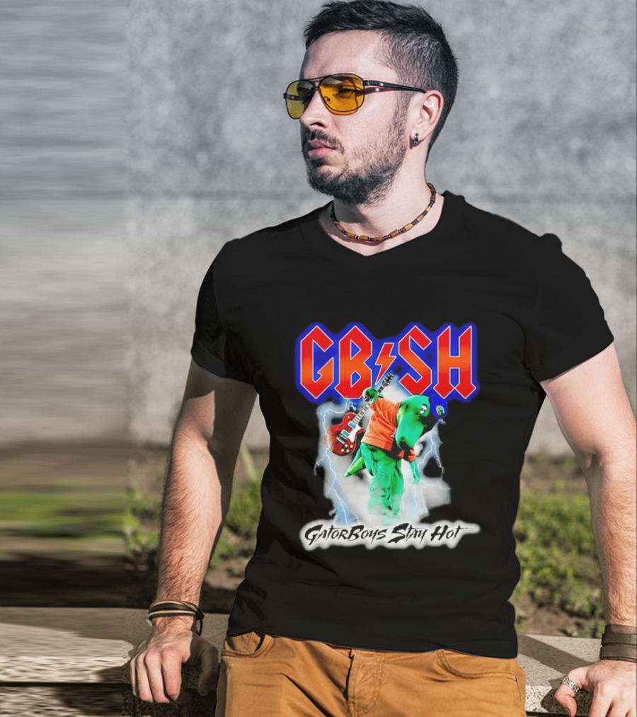 GB SH Gator Boys Stay Hot Florida Gators Electric Guitar Lightning T-Shirt