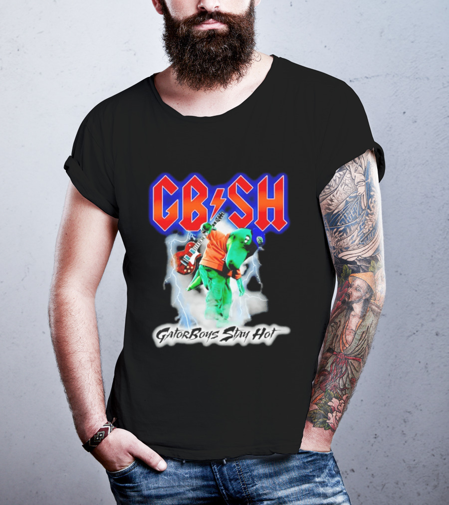 GB SH Gator Boys Stay Hot Florida Gators Electric Guitar Lightning T-Shirt
