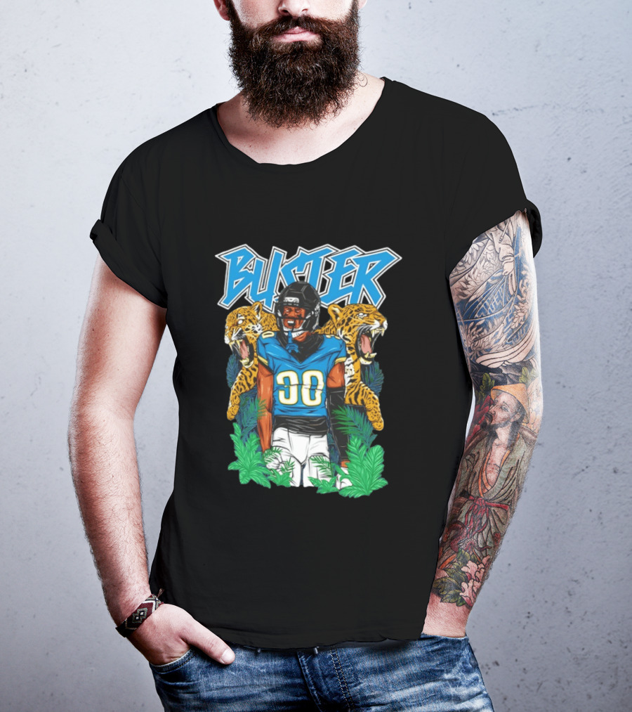 Buster Montaric Brown Jacksonville Jaguars Football 30 T-Shirt
