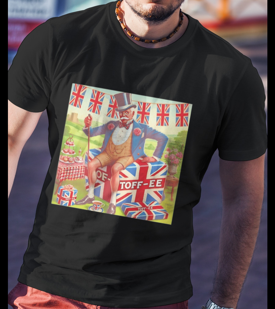 National English Toffee Party Vintage Union Jack Celebration T-Shirt