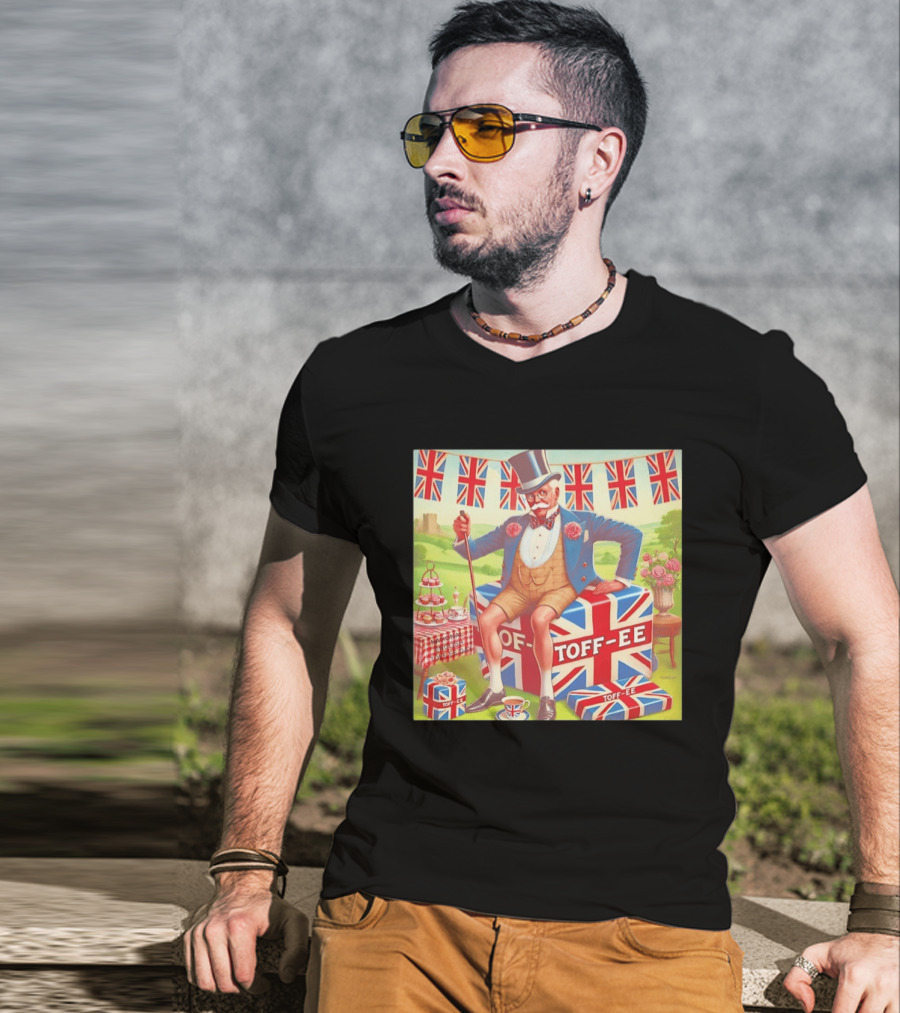 National English Toffee Party Vintage Union Jack Celebration T-Shirt