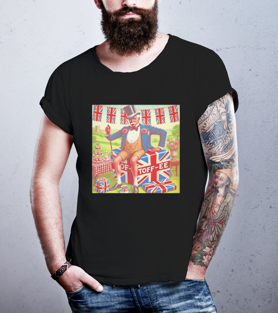 National English Toffee Party Vintage Union Jack Celebration T-Shirt