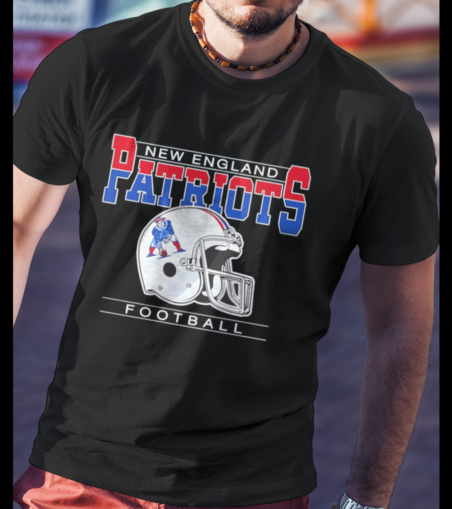 New England Patriots Franklin Helmet Football T-Shirt